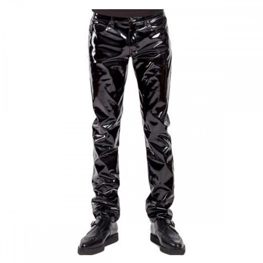 Bondage Vinyl PVC Punk Rocker Shine Pant Mens