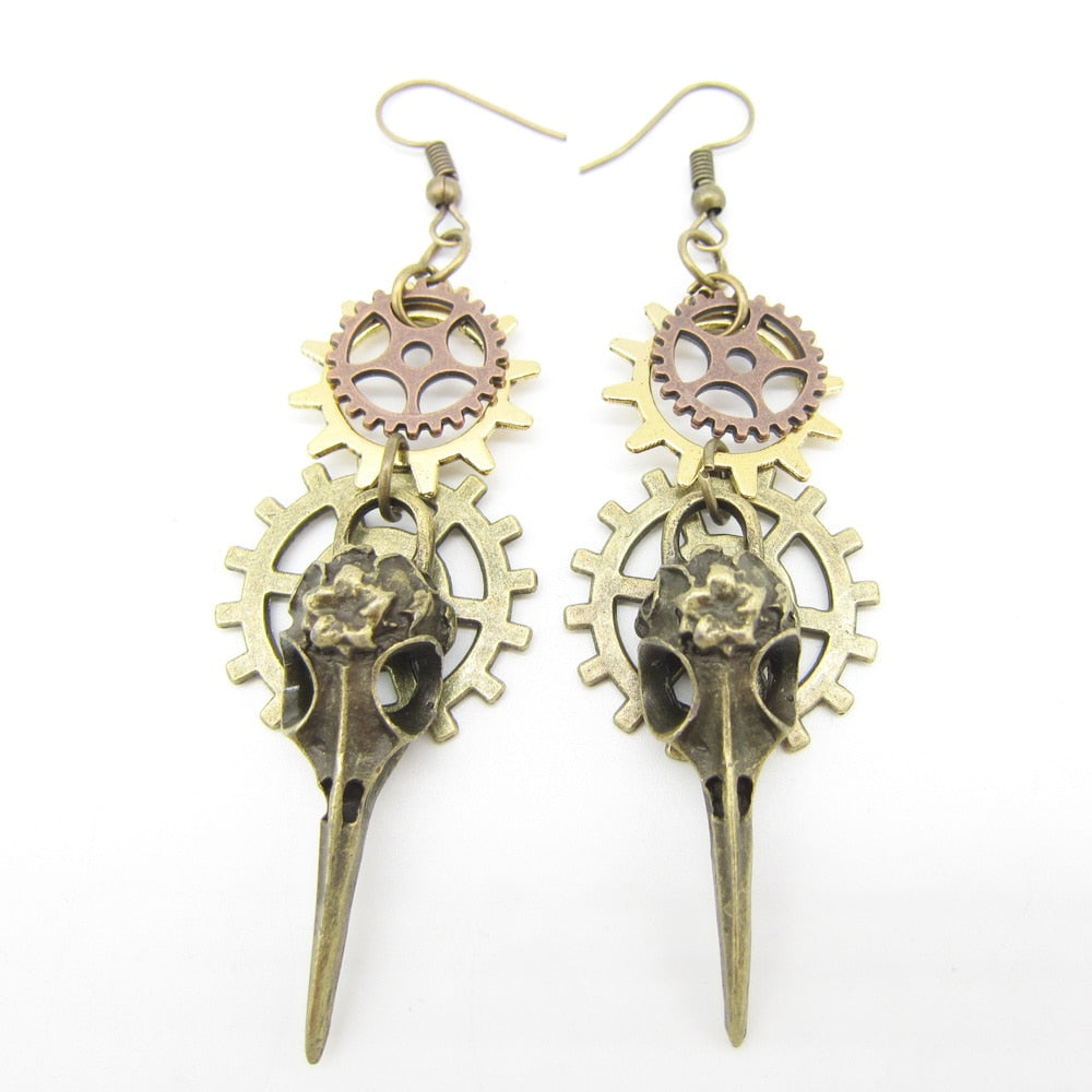 Phoenix Head Steampunk Earring